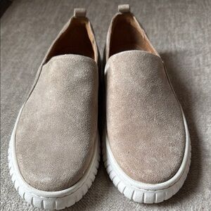 Women’s Tan Slip-On Suede Shoes